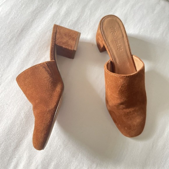 Madewell The Ruby Clog Suede Camel Brown - Picture 4 of 9